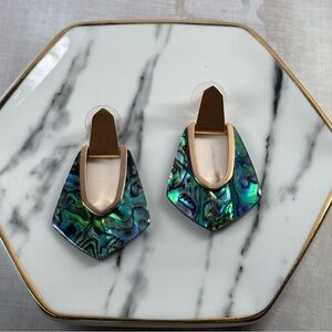 Kendra Scott Kensley Rose Gold and Abalone Earrings